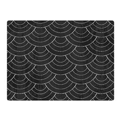 Black Sashiko Pattern Double Sided Flano Blanket (mini)  by goljakoff