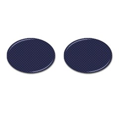 Motif Abstrait Bleu Fonce Cufflinks (oval)