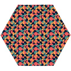 Beautiful Shapes Pattern Wooden Puzzle Hexagon by designsbymallika