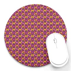 Geometric Groovy Pattern Round Mousepads