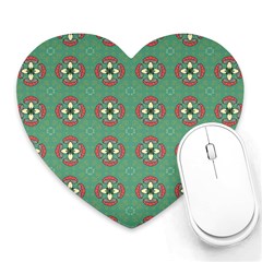 Mushrooms In The Meadow  Heart Mousepads by SychEva