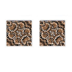 Modern Tribal Geometric Print Design Cufflinks (square)