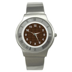 Milk Chocolate Stainless Steel Watch by goljakoff