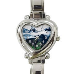 Whales Peak Heart Italian Charm Watch by goljakoff