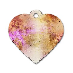 Golden Paint Dog Tag Heart (one Side) by goljakoff