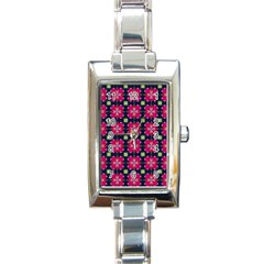 Pattern Of Hearts Rectangle Italian Charm Watch by SychEva