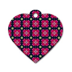 Pattern Of Hearts Dog Tag Heart (two Sides) by SychEva