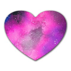 Purple Space Paint Heart Mousepads by goljakoff