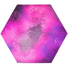 Purple Space Paint Wooden Puzzle Hexagon by goljakoff