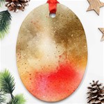 Gold drops Oval Ornament (Two Sides) Front