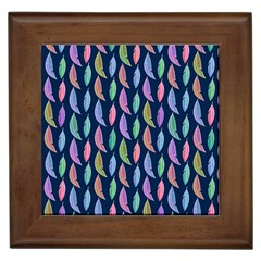 Watercolor Feathers Framed Tile by SychEva