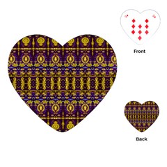 Fancy Ornate Pattern Mosaic Print Playing Cards Single Design (heart) by dflcprintsclothing