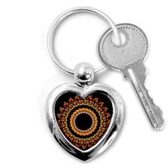 Mandala - 0009 - A Fast 24 Key Chain (heart) by WetdryvacsLair