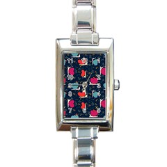 Romantic Snails Rectangle Italian Charm Watch by SychEva