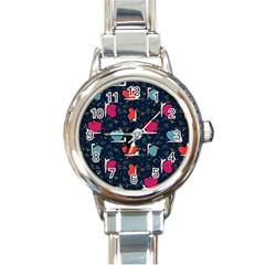 Romantic Snails Round Italian Charm Watch by SychEva