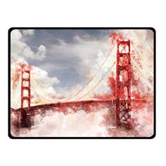 Golden Gate Bridge Double Sided Fleece Blanket (small)  by goljakoff