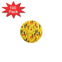 Folk Floral Pattern  Abstract Flowers Print  Seamless Pattern 1  Mini Magnets (100 Pack)  by Eskimos