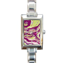 Vector Vivid Marble Pattern 5 Rectangle Italian Charm Watch by goljakoff