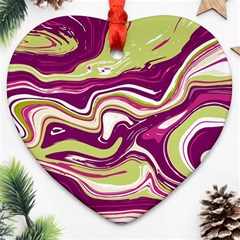 Vector Vivid Marble Pattern 5 Ornament (heart) by goljakoff