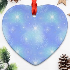 Heavenly Flowers Heart Ornament (two Sides) by SychEva