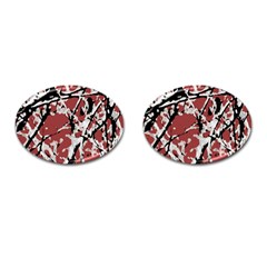 Vibrant Abstract Textured Artwork Print Cufflinks (oval) by dflcprintsclothing