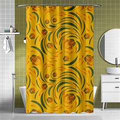 Folk Floral Pattern  Abstract Flowers Surface Design  Seamless Pattern Shower Curtain 48  X 72  (small)  by Eskimos