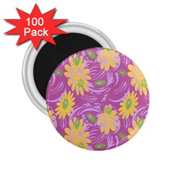 Folk Floral Pattern  Abstract Flowers Surface Design  Seamless Pattern 2 25  Magnets (100 Pack)  by Eskimos