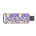 Folk floral pattern. Abstract flowers surface design. Seamless pattern Portable USB Flash (Two Sides) Front