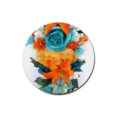 Spring Flowers Rubber Coaster (round)  by LW41021