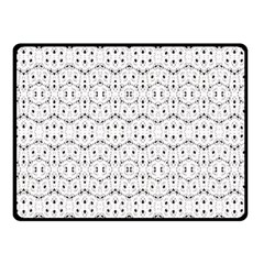 Modern Geometric Black And White Print Pattern Double Sided Fleece Blanket (small)  by dflcprintsclothing