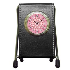 Diamond Girl 2 Pen Holder Desk Clock by LW323