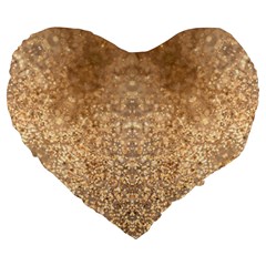 Sparkle Large 19  Premium Flano Heart Shape Cushions by LW323