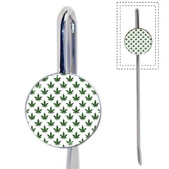 Weed At White, Ganja Leafs Pattern, 420 Hemp Regular Theme Book Mark by Casemiro