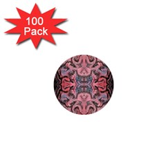 Pink Arabesque Iv 1  Mini Buttons (100 Pack) 