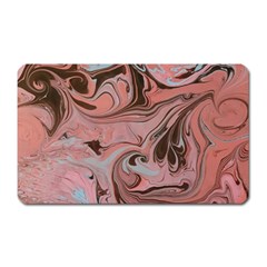 Pink Swirls Magnet (rectangular) by kaleidomarblingart
