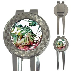 Tropical Leaves 3-in-1 Golf Divots by goljakoff