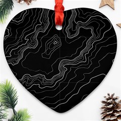 Topography Map Ornament (heart) by goljakoff