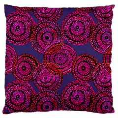 Unusual Circles  Abstraction Large Cushion Case (two Sides) by SychEva