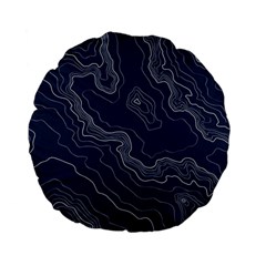 Topography Map Standard 15  Premium Flano Round Cushions by goljakoff