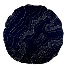 Topography Map Large 18  Premium Flano Round Cushions by goljakoff