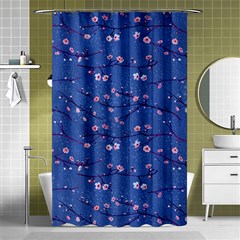 Branches With Peach Flowers Shower Curtain 48  X 72  (small)  by SychEva