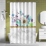 Minimal Gold Floral Marble Shower Curtain 48  x 72  (Small)  Curtain(48  X 72 ) - 42.18 x64.8  Curtain(48  X 72 )