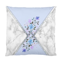 Minimal Silver Blue Marble Bouquet A Standard Cushion Case (two Sides)