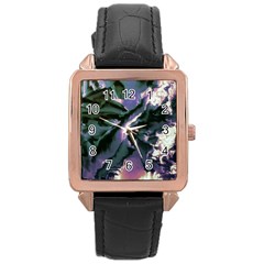 Abstract Wannabe Rose Gold Leather Watch  by MRNStudios