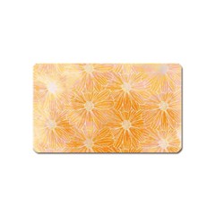 Flowers Pattern Orange Yellow Magnet (name Card) by alllovelyideas