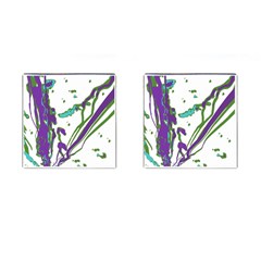 Multicolored Abstract Print Cufflinks (square)