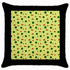 Watermelon Throw Pillow Case (black)