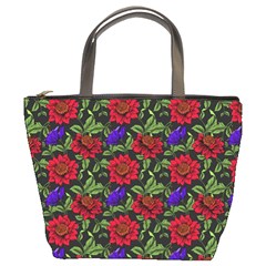 Spanish Passion Floral Pattern Bucket Bag