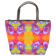 Glitch Futuristic Punk  Bucket Bag