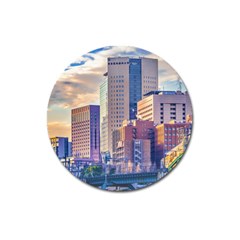 Akihabara Zone Urban Scene Tokyo Japan Magnet 3  (round) by dflcprintsclothing